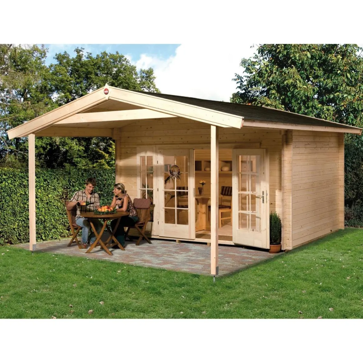 Weka Weekendhaus 137 A Größe 1/2 460 x 510 x 262 cm