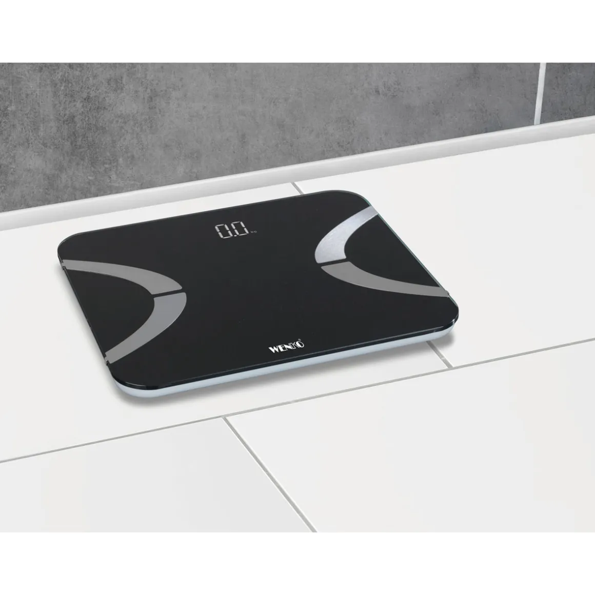 Wenko Analysewaage LED mit Bluetooth Schwarz Körperfettwaage