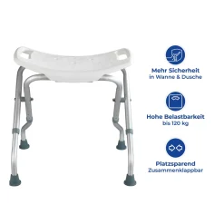 Wenko Badhocker Secura klappbar bis 120 kg Tragkraft