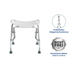 Wenko Badhocker Secura klappbar bis 120 kg Tragkraft