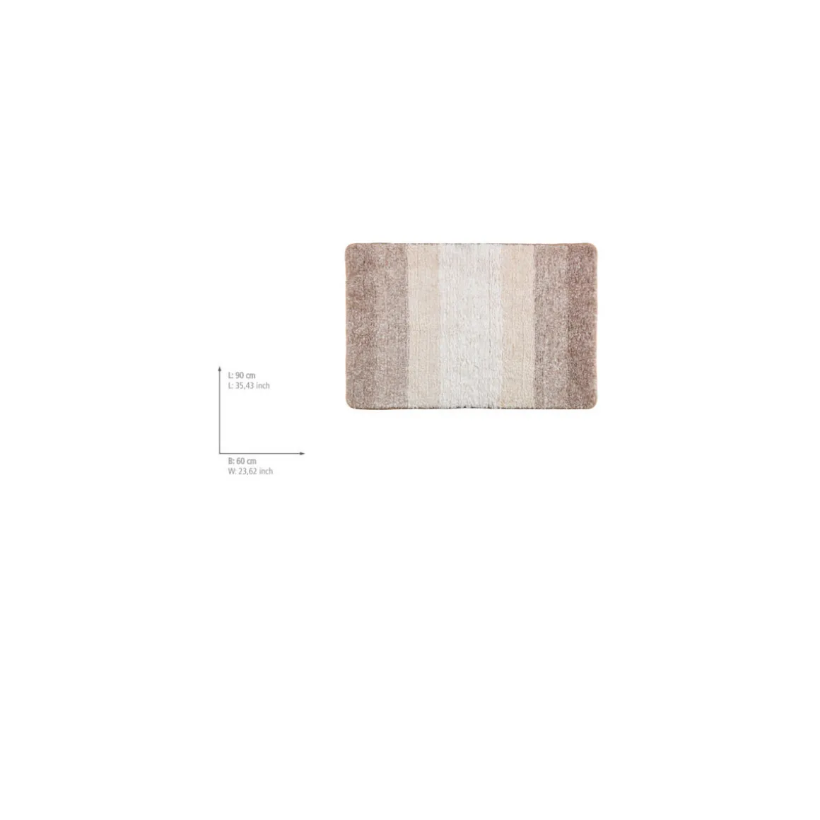 Wenko Badteppich Luso Beige 60 x 90 cm
