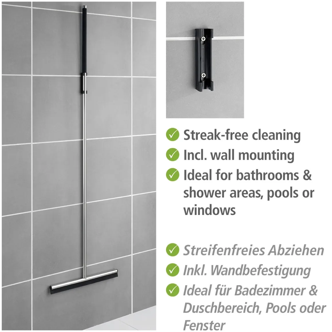 Wenko Edelstahl Boden-und Fensterwischer Rosole Wasserschieber
