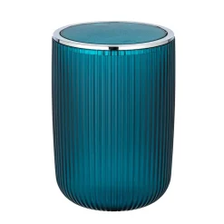 Wenko Schwingdeckeleimer Agropoli L Petrol Kosmetikeimer mit Schwingdeckel 5,5 l