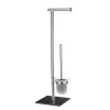Wenko Stand WC-Garnitur Lima Edelstahl rostfrei