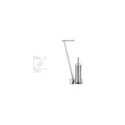 Wenko Stand WC-Garnitur Lirio Edelstahl matt