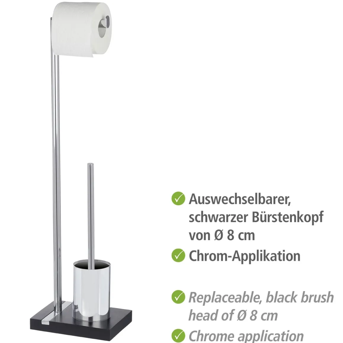 Wenko Stand WC-Garnitur Noble Black