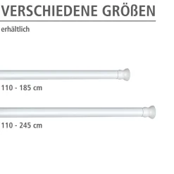 Wenko Teleskop Duschstange extra stark Weiß 110 - 185 cm