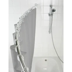 Wenko Teleskop-Badewannenstange bogenförmig Chrom 110 - 200 cm