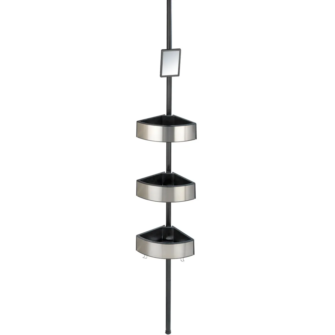 Wenko Teleskop-Duschecke Premium Big Black Edelstahl rostfrei