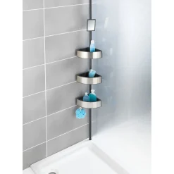 Wenko Teleskop-Duschecke Premium Big Black Edelstahl rostfrei