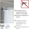 Wenko Teleskop-Duschstange Luz 110 - 185 cm Chrom Ausziehbare Duschvorhangstange aus rostfreiem Edelstahl