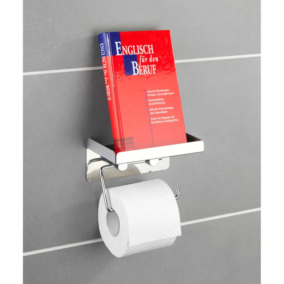 Wenko Toilettenpapierhalter 2 in 1 Edelstahl rostfrei