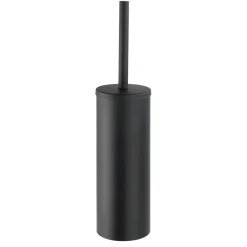 Wenko Turbo-Loc Edelstahl WC-Garnitur Orea Black Matt geschlossen WC-Bürstenhalter Befestigen ohne bohren