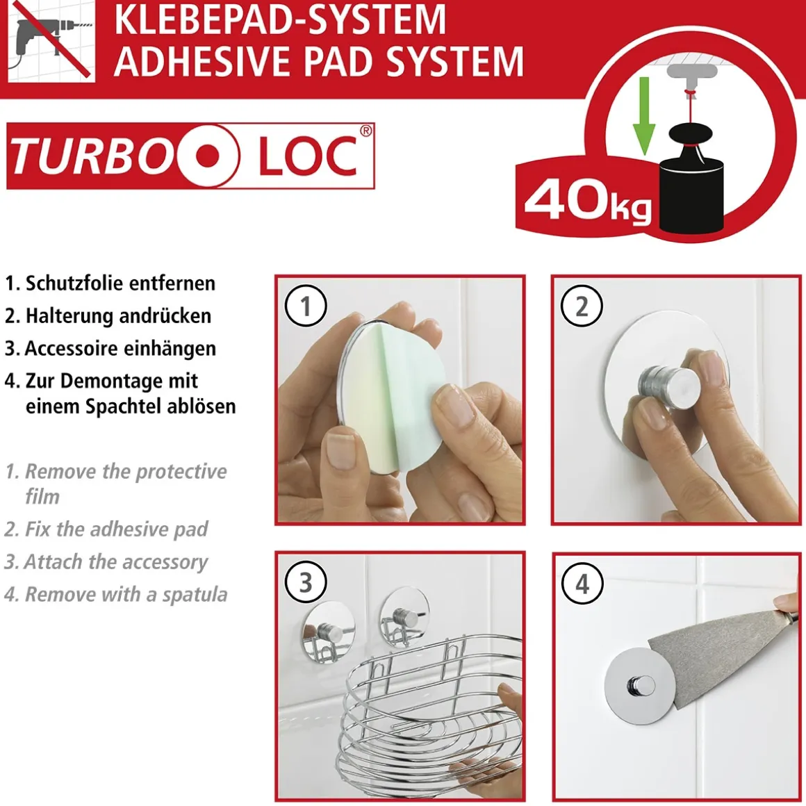 Wenko Turbo-Loc Edelstahl Zahnputzbecherhalter Uno Orea Black Matt Zahnbürstenhalter Befestigen ohne bohren