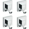 Wenko Vacuum-Loc Haken-Set eckig 2 x 2 Stück 2 x 2er Set Befestigen ohne bohren