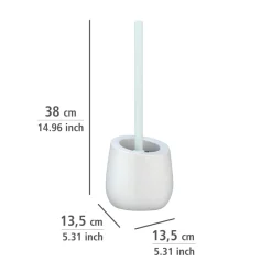 Wenko WC-Garnitur Badi Weiß Keramik WC-Bürstenhalter