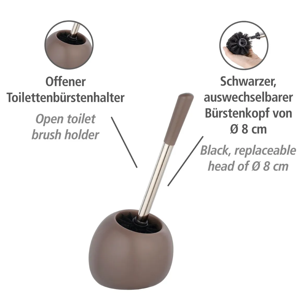 Wenko WC-Garnitur Polaris Taupe matt aus hochwertiger Keramik