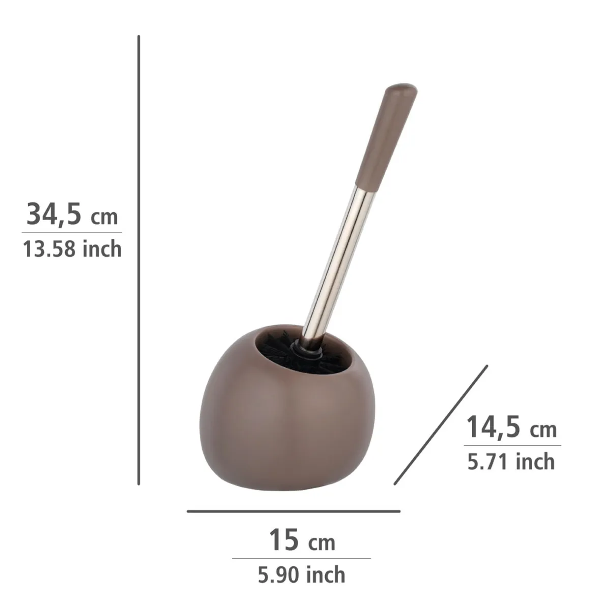 Wenko WC-Garnitur Polaris Taupe matt aus hochwertiger Keramik