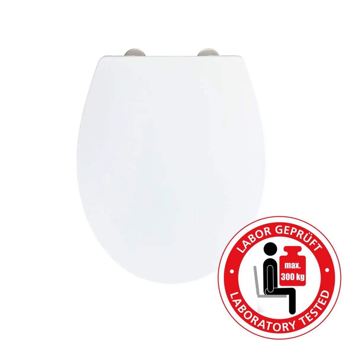 Wenko WC-Sitz Ostuni belastbar mit 300 kg Thermoplast mit Absenkautomatik