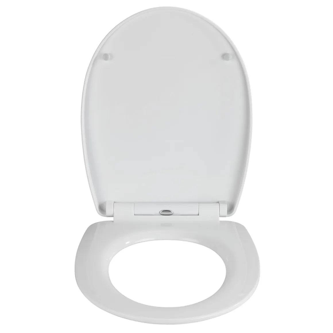 Wenko WC-Sitz Plumes mit Relief-Oberfläche Toilettensitz mit Absenkautomatik Schnellbefestigung aus bruchstabilem Thermoplast