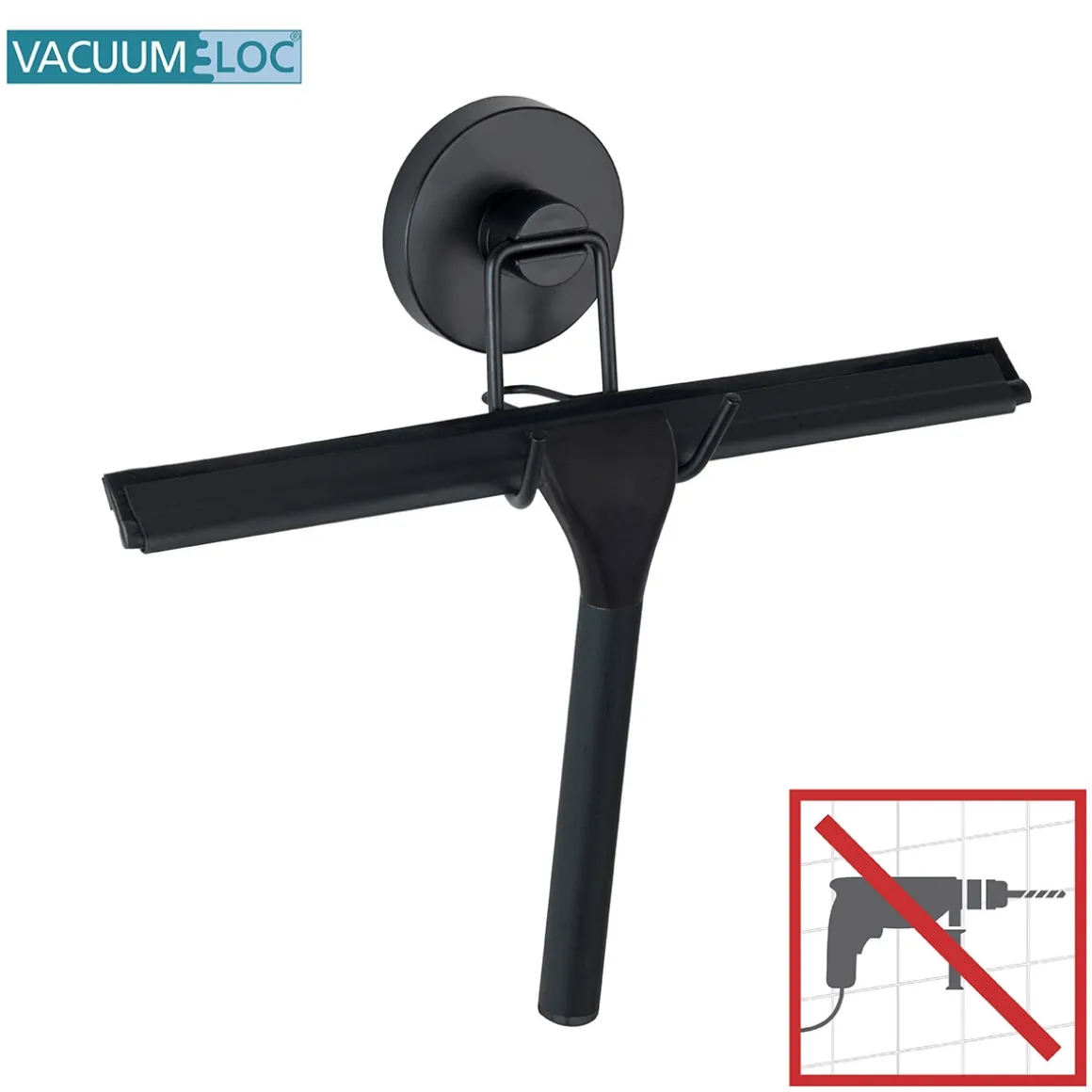 Wenko Duschabzieher Befestigen ohne bohren Vacuum-Loc