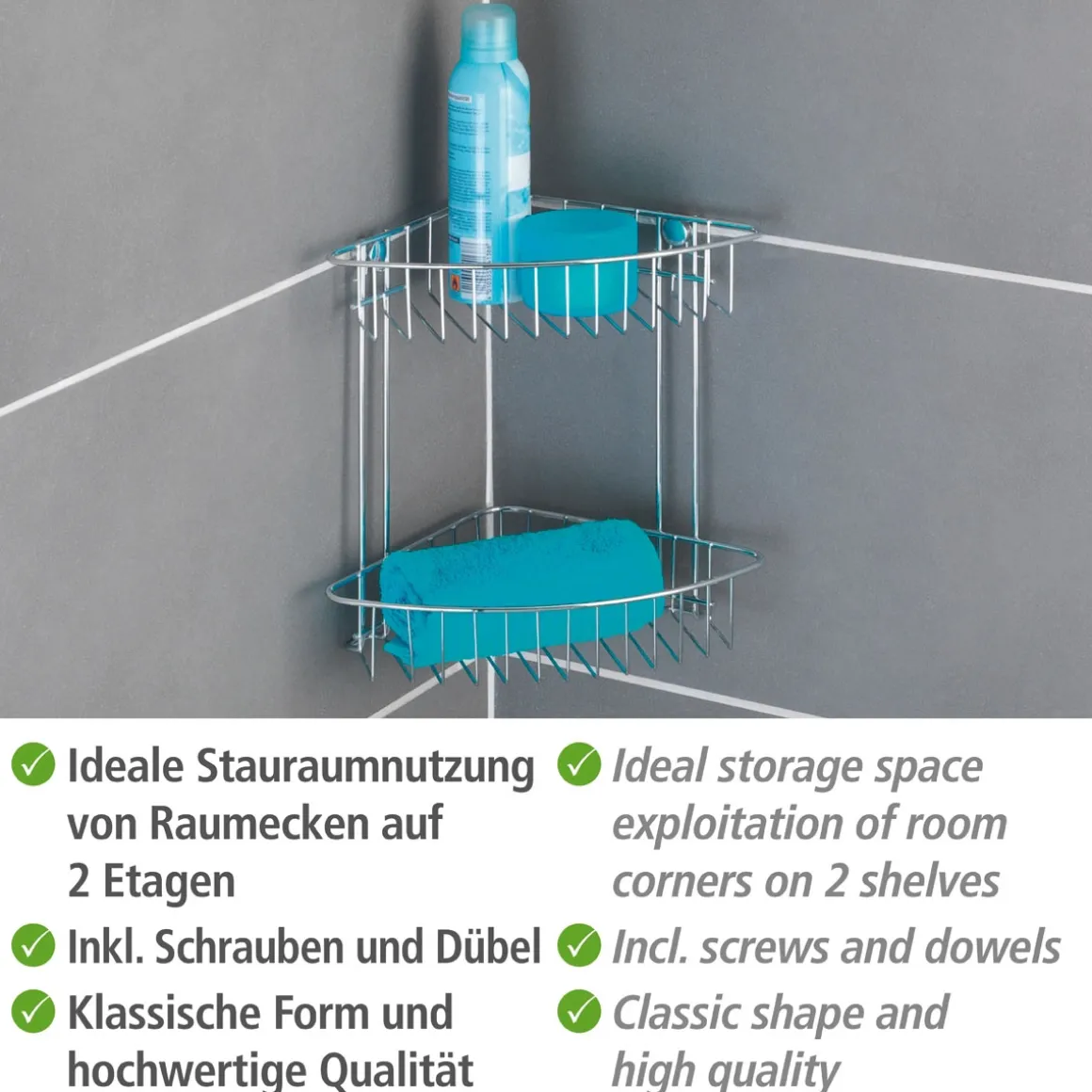 Wenko Eckregal Classic 2 Etagen