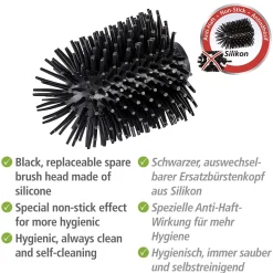Wenko Ersatzbürstenkopf Durchmesser 7,5 cm schwarz