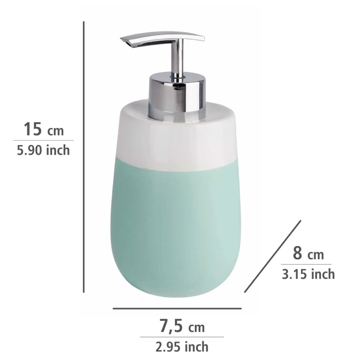 Wenko Seifenspender Malta mint/weiß 290 ml