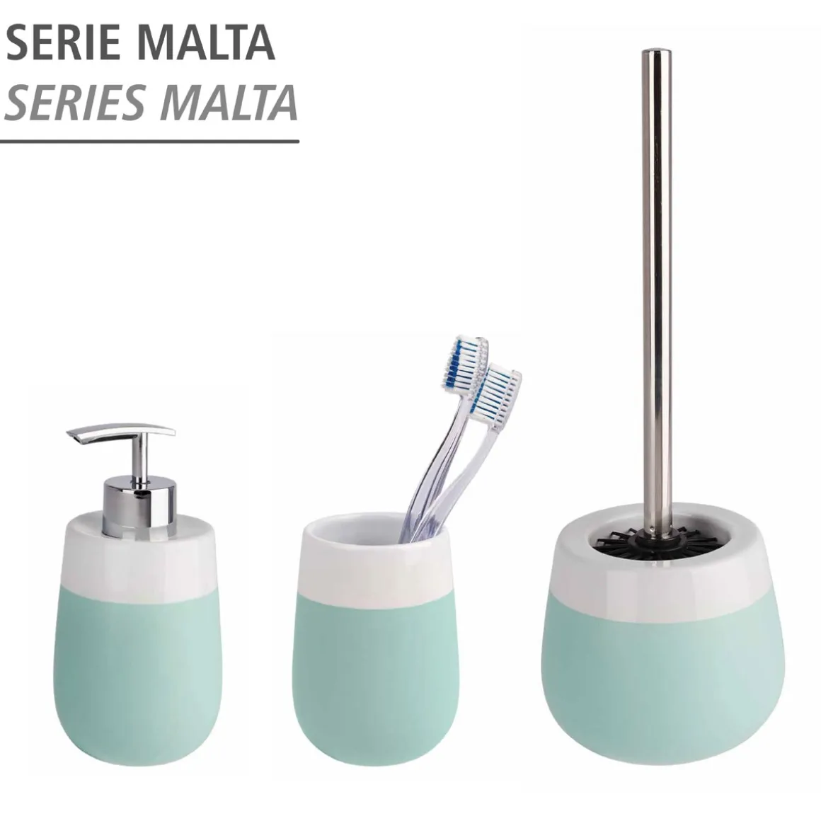 Wenko Seifenspender Malta mint/weiß 290 ml
