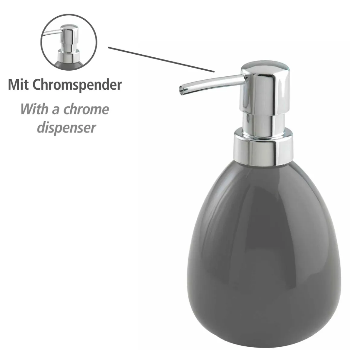 Wenko Seifenspender Polaris grau 390 ml