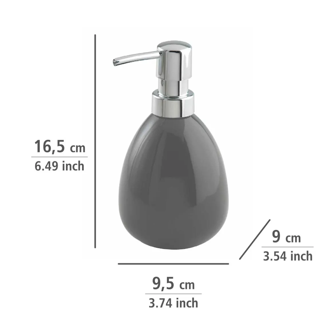 Wenko Seifenspender Polaris grau 390 ml