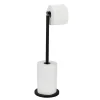Wenko Stand Toilettenpapierhalter 2 in 1 schwarz