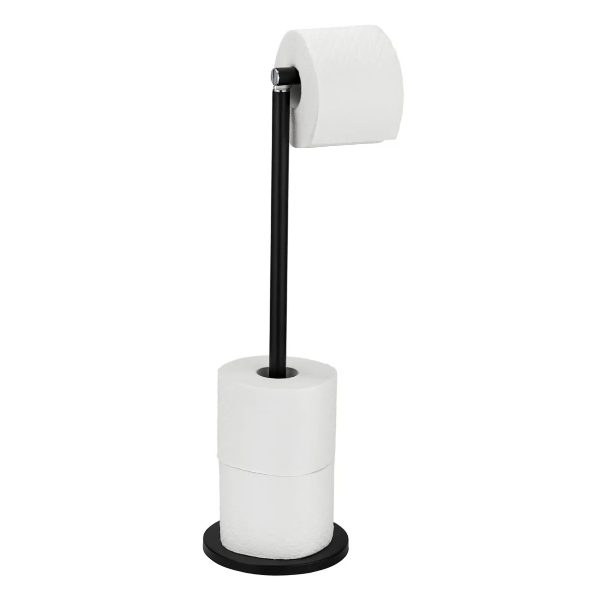 Wenko Stand Toilettenpapierhalter 2 in 1 schwarz