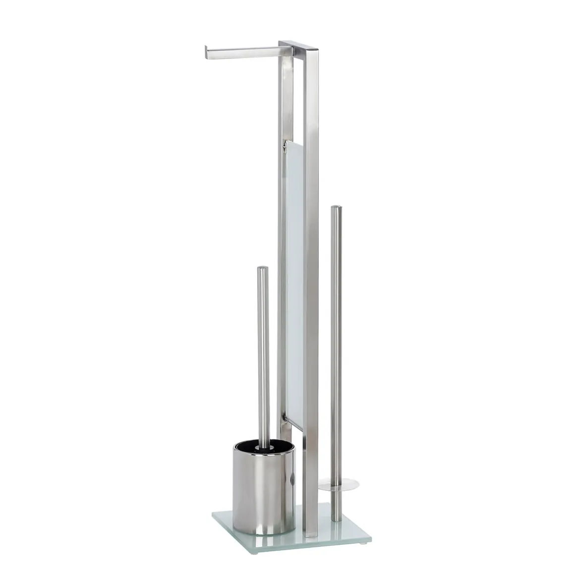 Wenko Stand WC-Garnitur Rivalta Edelstahl matt