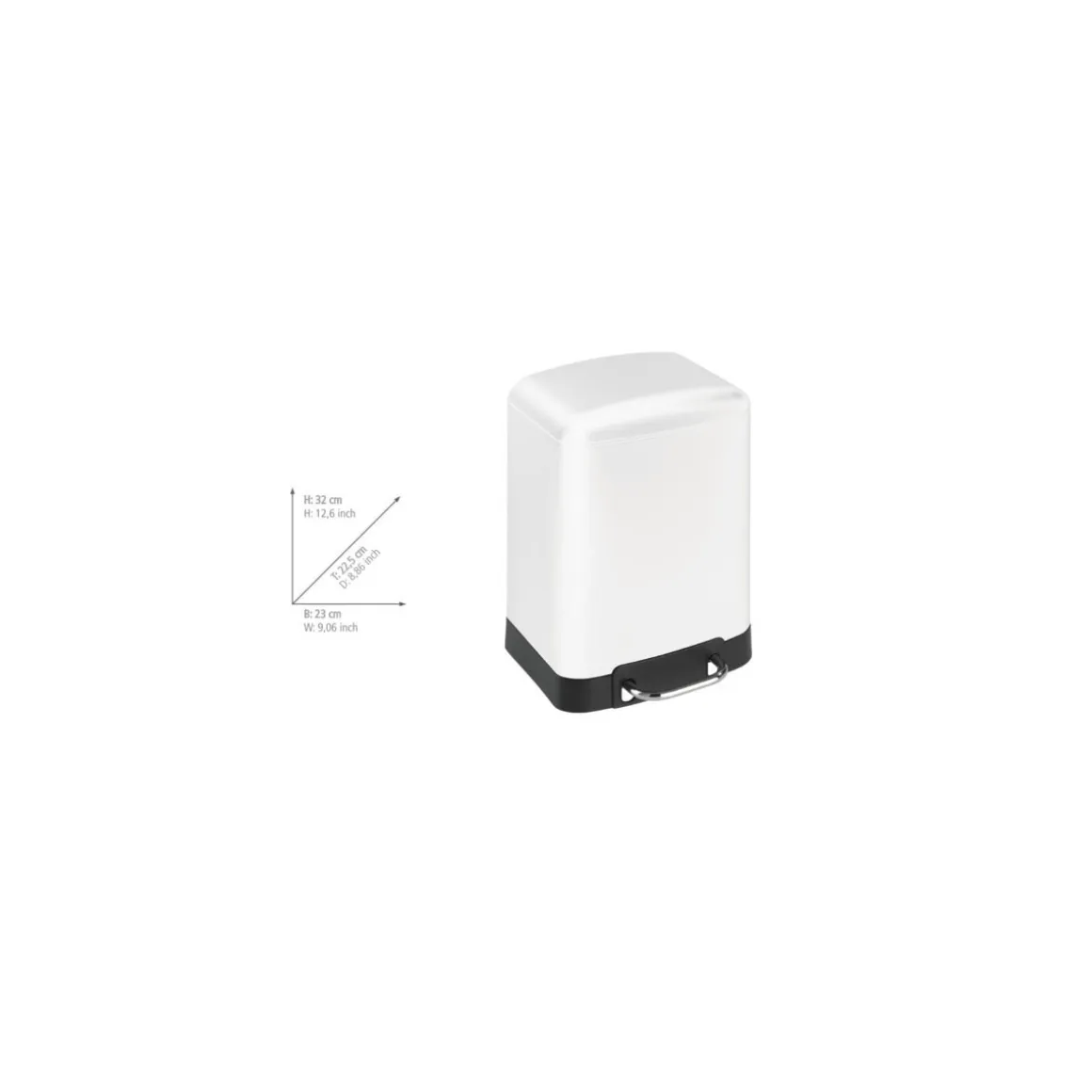 Wenko Treteimer Studio Easy-Close weiß 6 L