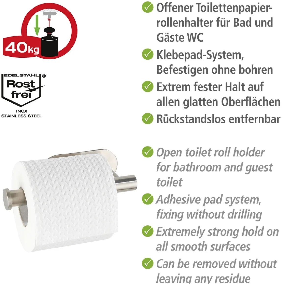 Wenko Turbo-Loc Toilettenpapierhalter Orea