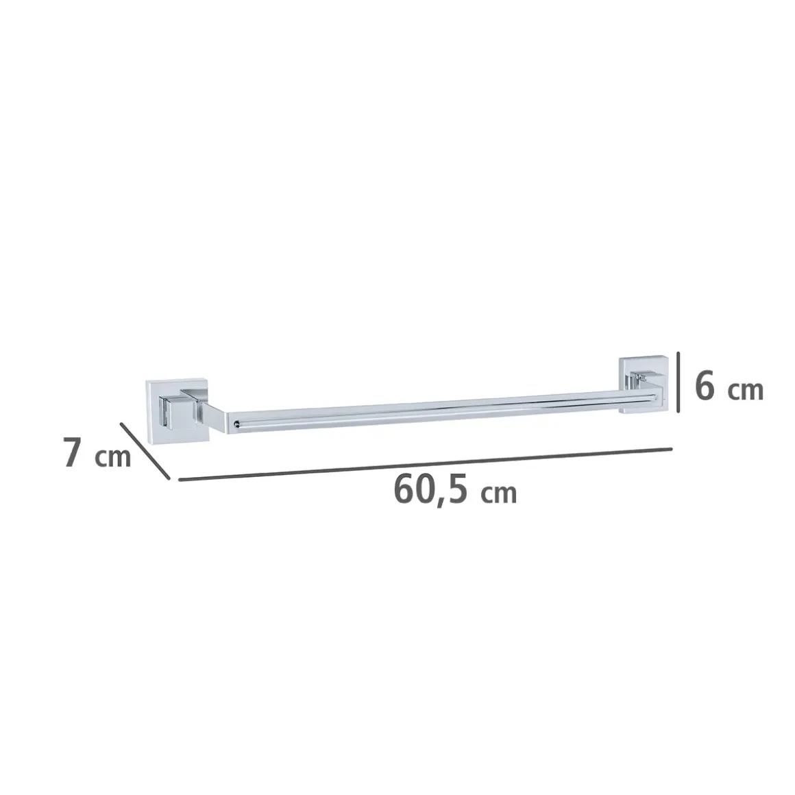 Wenko Vacuum-Loc Badetuchstange Uno Quadro