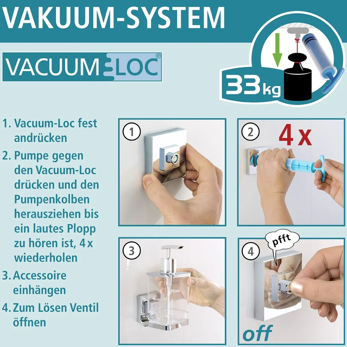 Wenko Vacuum-Loc Seifenablage Quadro
