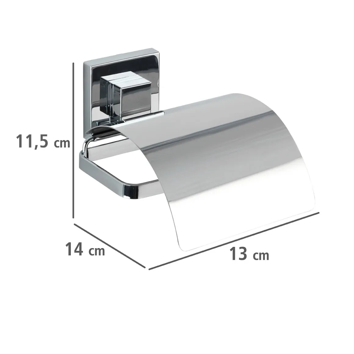 Wenko Vacuum-Loc Toilettenpapierhalter Cover Quadro