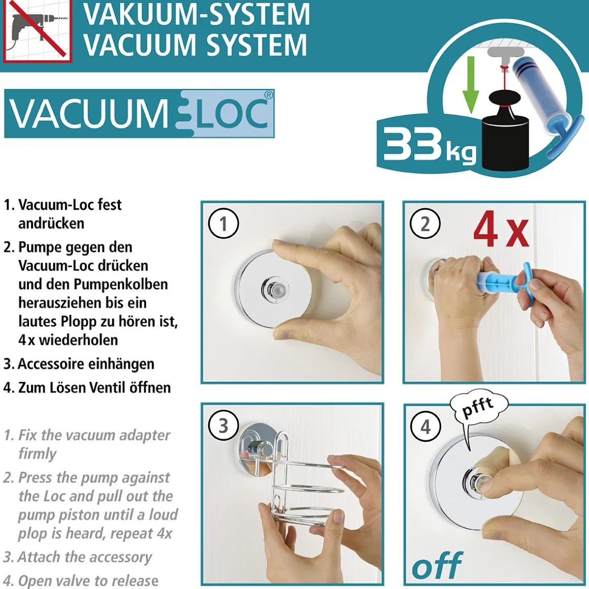 Wenko Vacuum-Loc Wandablage