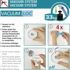 Wenko Vacuum-Loc Wandregal 2 Etagen