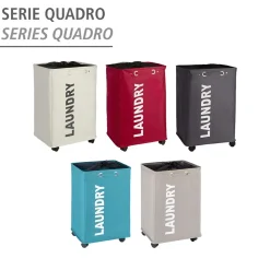 Wenko Wäschesammler Quadro grau 79 l