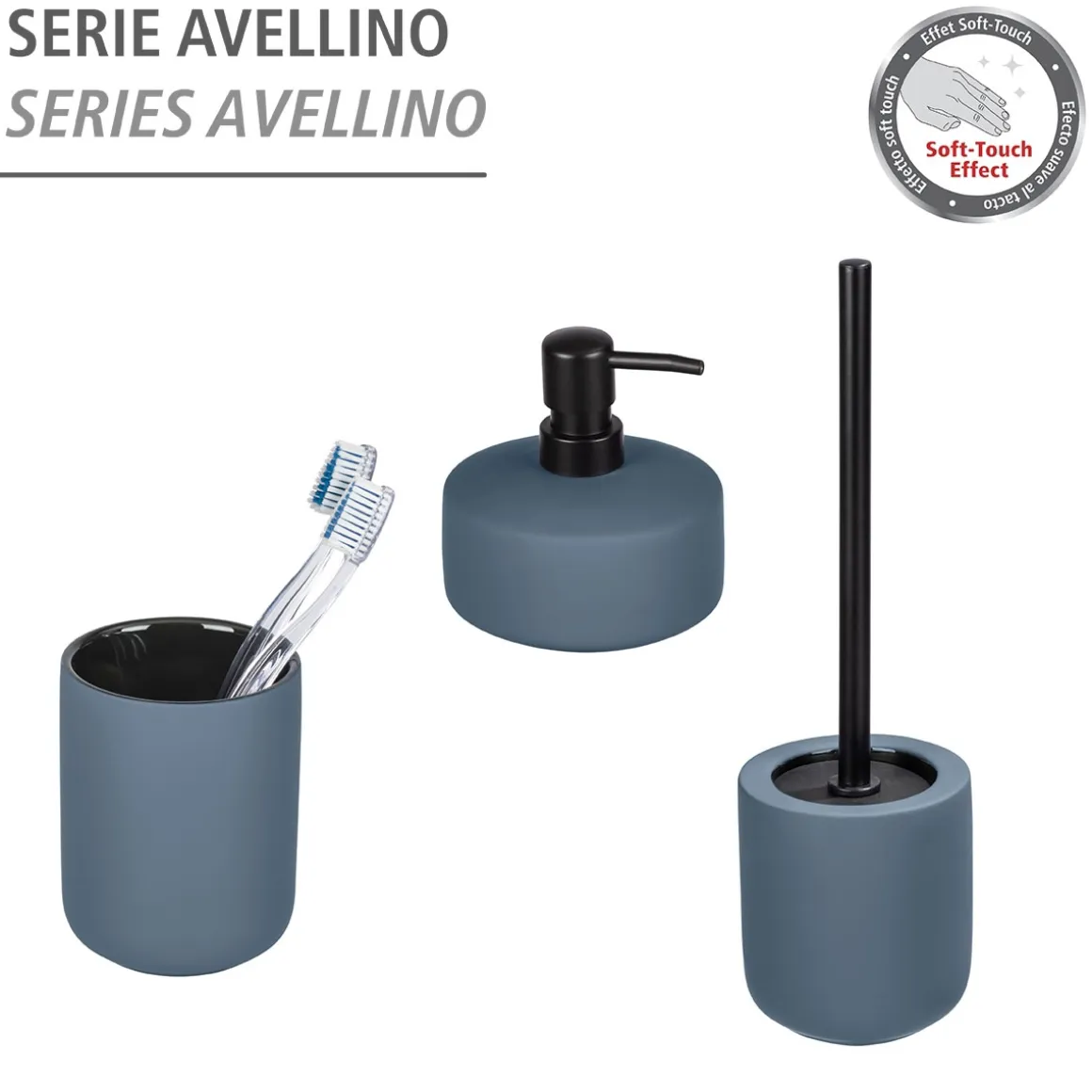 Wenko Zahnputzbecher Avellino blau