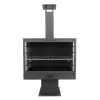 Westmann Terrassenofen Gartenkamin inkl. Grillrost 50x90x160cm Schwarz