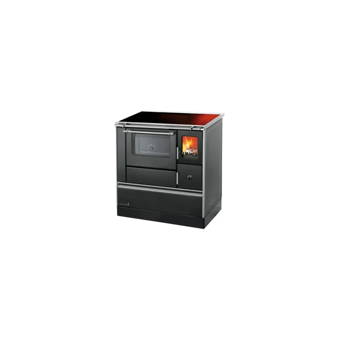 Westminster K76F-90 Küchenofen links schwarz 90cm Sichtfenster 7,6kW