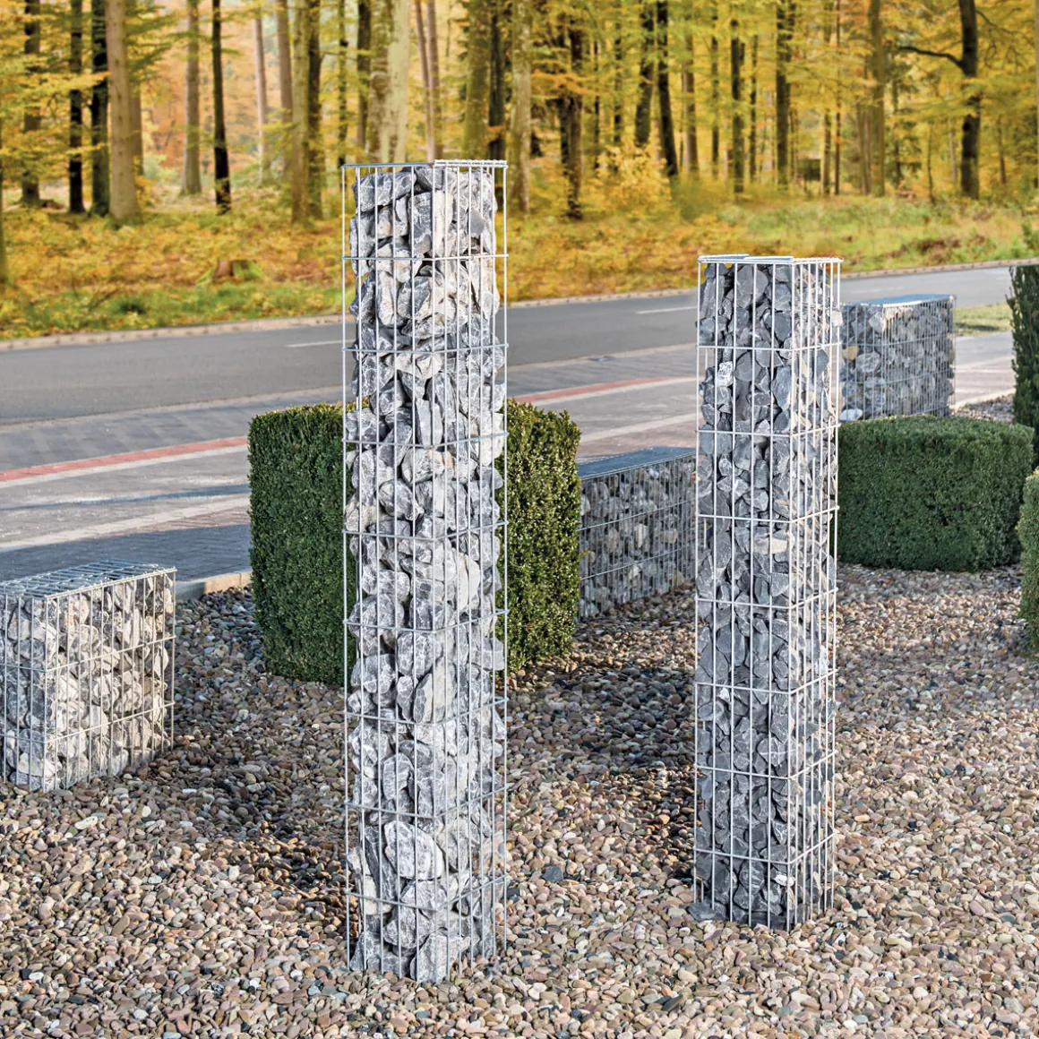 Wilk Gabionen-Säule 25 x 140 x 25 cm