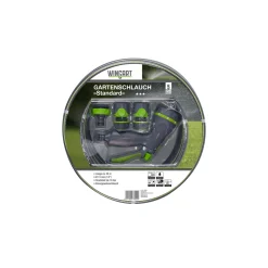 Wingart Gartenschlauch Standard grau mit grünen Streifen 1/2