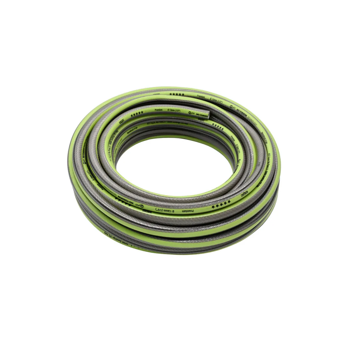 Wingart NTSPlus Gartenschlauch Premium transparent hellgrün mit schwarzer Streife 1/2" 20 m