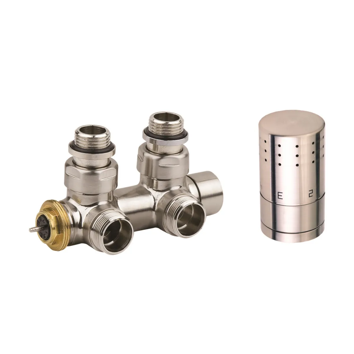 Ximax Heizkörper Zubehör Mittenanschlussgarnitur Typ SX Durchgangs-Ausführung 16 mm Edelstahl