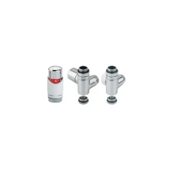 Ximax Heizkörper Zubehör Thermostatset für Mischbetrieb Eck-Ausführung 16 mm Weiß